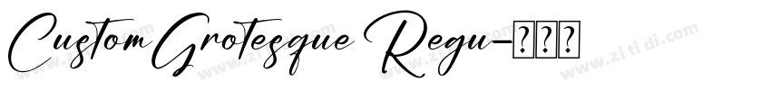 CustomGrotesque Regu字体转换